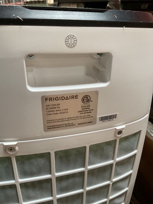 Photo 1 of ****FOR PARTS ONLY/NON-FUNCTIONAL BROKEN**** Frigidaire Portable Evaporative Air Fan and Humidifier| Portable Air Conditioner Cools up to 640 Square Feet | Personal Indoor Swamp Cooler | 600 CFM | Black/White