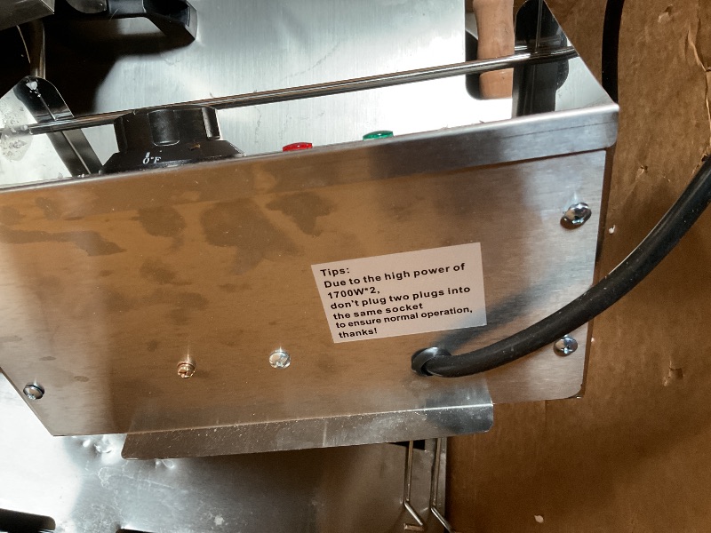 Photo 1 of ***DIRTY COOKING OIL/ FOOD RESIDUE*** Commercial Deep Fryer with Baskets, 3400W 12.7QT/12L Thickened Stainless Steel Countertop Electric Oil Fryer, Large Capacity with Temperature Control (12L Pro)