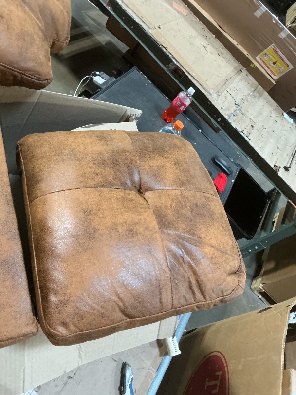 Photo 1 of **PARTS OF A SECTIONAL SEafurn Convertible L-Shaped Sectional Sofa Bed with Reversible Storage Chaise, Modern Faux Leather Sleeper Couch for Living Room, Space-Saving Corner Furniture for Small Apartments, Brown