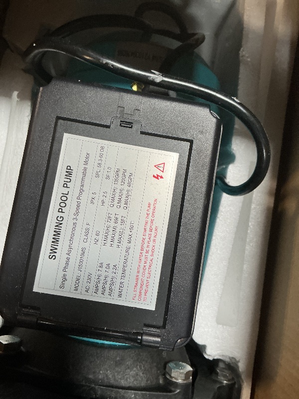 Photo 1 of ***used***PureBy 2.5 HP Variable Speed Pool Pump 8100GPH 230Vac 2" Port