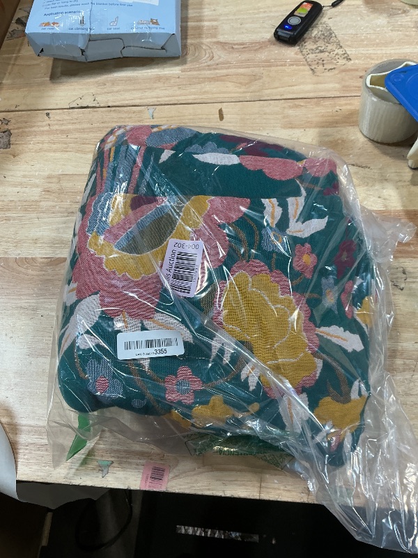 Photo 1 of **DESIGN DIFFERS FROM STOCK SEE PHOTO*** XIBLC Boho Floral Throw Blanket - 100% Cotton, 90"x98"