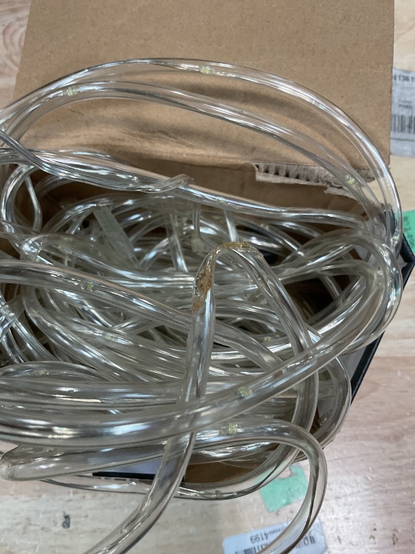 Photo 1 of ***MISSING PARTS*** Solar Rope Lights, 66FT 200LED 1800mAh Outdoor IP67 String Lights (White)