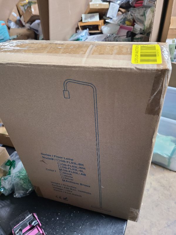 Photo 1 of O’Bright Industrial Floor Lamp for Living Room, Metal Lamp, E26 Socket, 70 Inches, Minimalist Design for Decorative Lighting, Stand Lamp for Bedroom, Office, Dorm, Gold