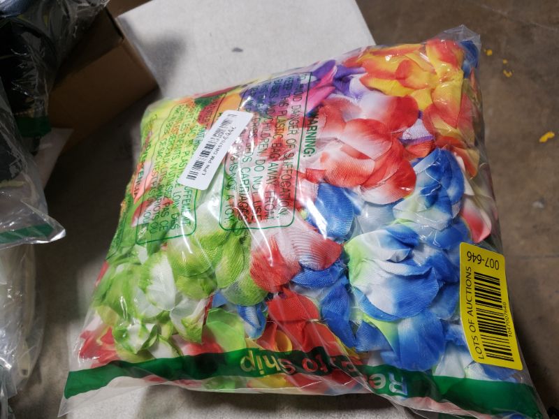Photo 1 of 50 PCS Soft Hawaiian Leis Luau Party Decorations Tropical Favors Lei Flower Hair Clip,Headbands and Wristbands Perfect for Your Hawaii Luaus Party.