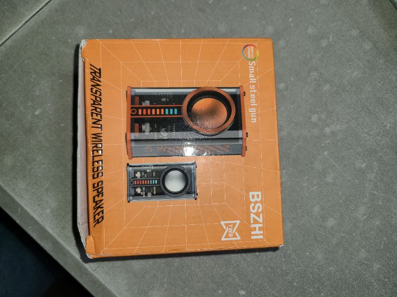 Photo 1 of Portable Bluetooth Speaker with Lights, Transparent Wireless Mini Bluetooth Speaker with TWS, Perfect Small Speaker HD Sound and Bass for Office, Home, Shower, Room, Bike, Car (Black)