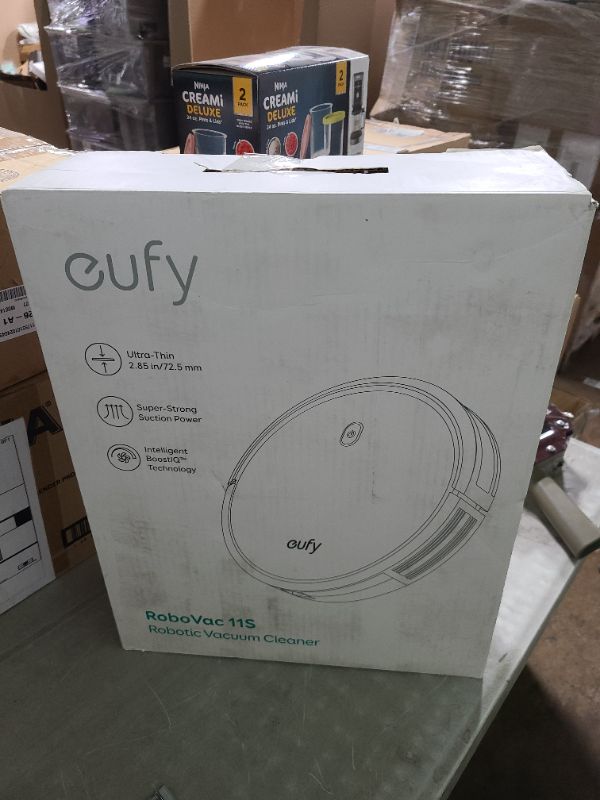 Photo 1 of eufy BoostIQ RoboVac 11S (Slim), Robot Vacuum Cleaner, Super-Thin,Powerful Suction, Quiet, Self-Charging Robotic Vacuum Cleaner, Cleans Hard Floors to Medium-Pile Carpets