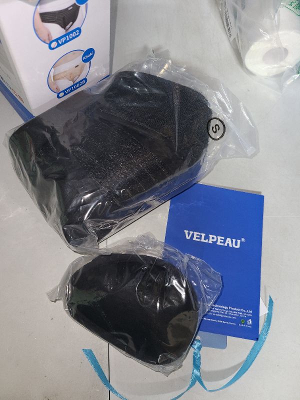 Photo 1 of VELPEAU Hernia Belt for Men & Women - Bilateral/Double Inguinal, Groin Hernia Support Truss Underwear Briefs, Pain Relief Recovery Adjustable Strap with 2 Removable Medical Compression Pads (Black, S)