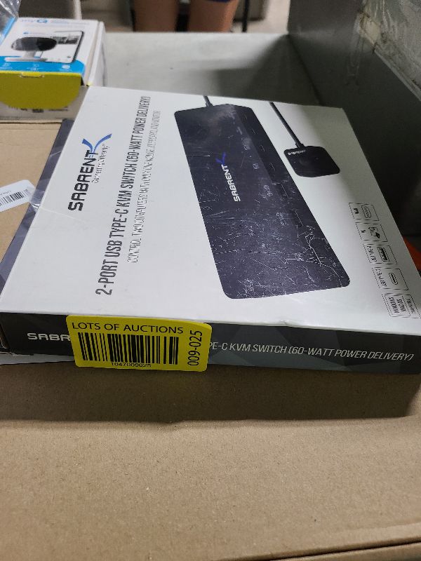 Photo 1 of SABRENT 2 Port USB Type C KVM Switch with 60 Watt Power Delivery Option (USB KCPD)
