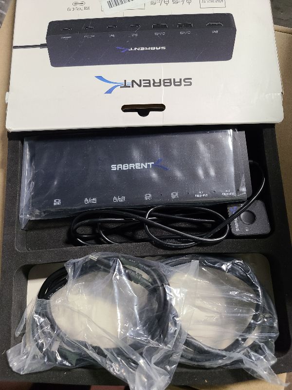 Photo 1 of SABRENT 2 Port USB Type C KVM Switch with 60 Watt Power Delivery Option (USB KCPD)
