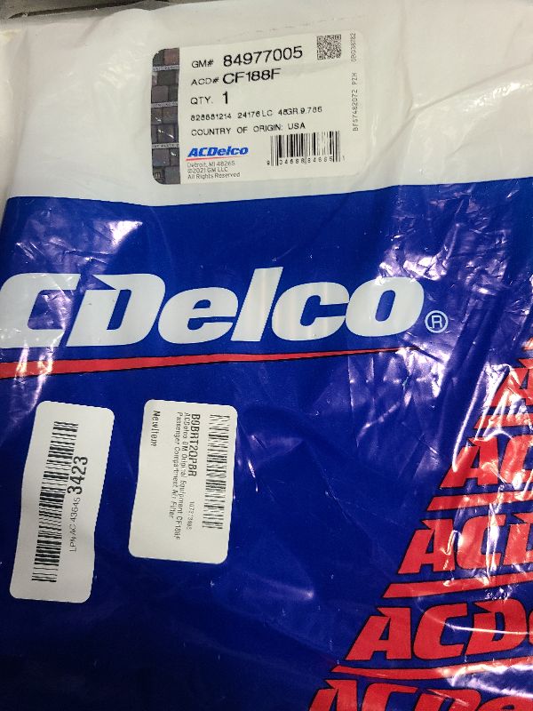 Photo 1 of ACDelco GM Original Equipment CF188F Passenger Compartment Air Filter