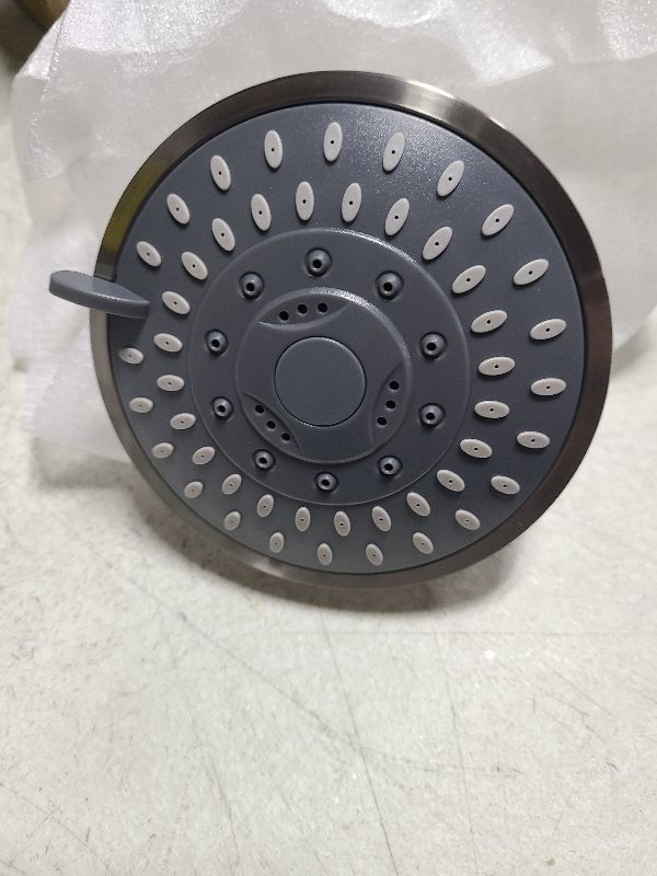 Photo 1 of AISOSO Shower Head, 5 Modes High Pressure Shower Heads for Relaxed Shower Experience, 4.1 Inch Bathroom Fixed Showerhead Even at Low Water Pressure for Powerful Spray, Brushed Nickel