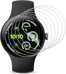 Photo 1 of Aemus Screen Protector Compatible for Sanorum Smart Watch 1.27" (3 Pack) 9H Tempered Glass Film, Compatible for HaSaKei G53 Fitness Tracker Screen Protector