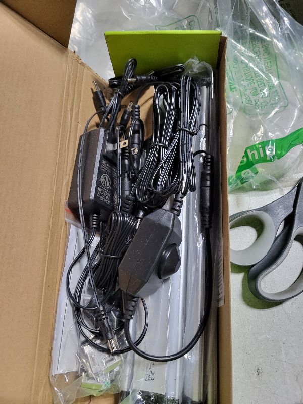 Photo 1 of AIBOO LED Under Counter Light Rigid Bar Kit, Plug in Corded 12V LED Under Cabinet Lighting Dimmable with Switch for Counter Shelf Showcase Display Lighting (6 Panels,Daylight White)