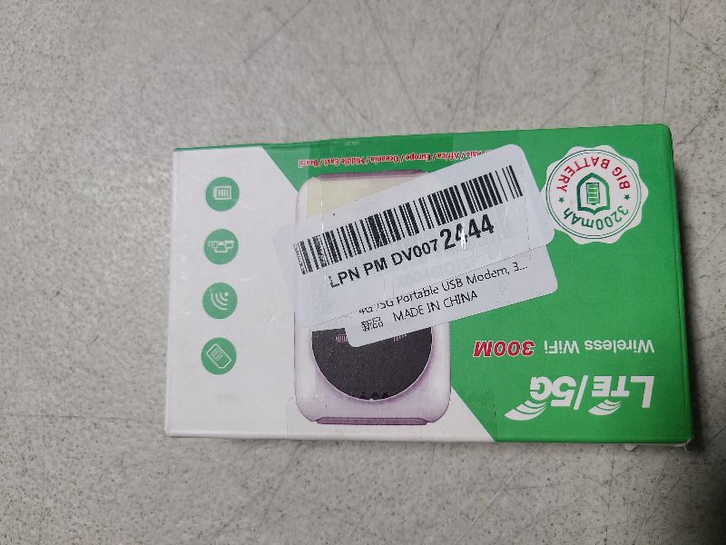 Photo 1 of 4G Portable USB Modem, 300Mbps Unlocked Mobile Hotspot with SIM Card Slot, 3200MAh Long Lasting and Rechargeable Battery Router, Note: SIM Card is Not Included