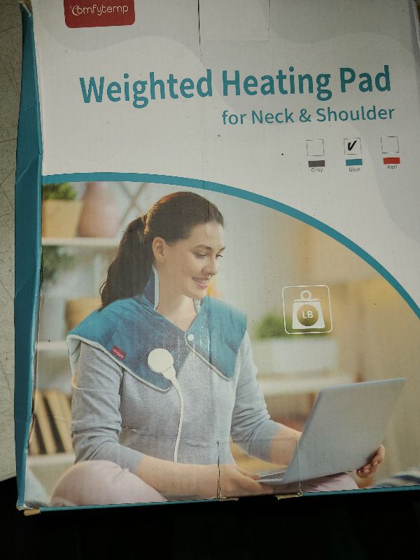 Photo 1 of Comfytemp Heating Pad for Neck and Shoulders and Back, Mothers Day Gifts, FSA HSA Eligible 2.6lb Weighted Electric Heat Pad for Pain Relief, 9 Heat Settings, Birthday Gifts for Women Men Mom Dad