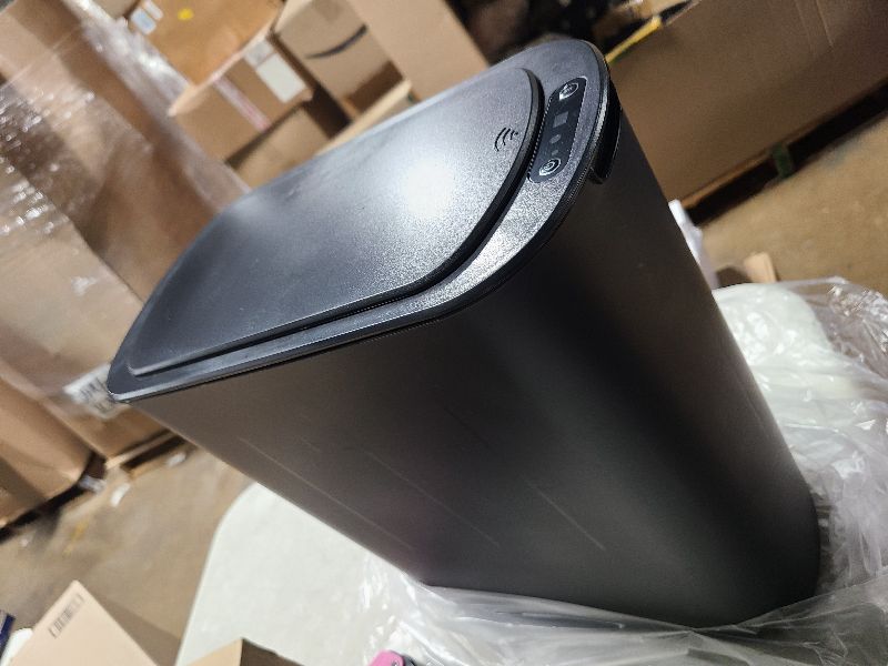 Photo 1 of 5 Gallon Motion Senor Bathroom Trash Can with Lid, Automatic Garbage Can Touchless, Smart Plastic Waste Basket for Narrow Spaces, Bathroom, Office, Bedroom, Living Room (Black)