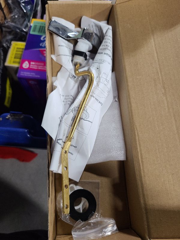 Photo 1 of Hygie Rinse Metal Side Mount Toilet Handle Replacement Kit Compatible with Kohler K-GP30324-CP/Glacier Bay Toilet with 1pc Flapper Chain, Toilet Flusher Lever, Chrome