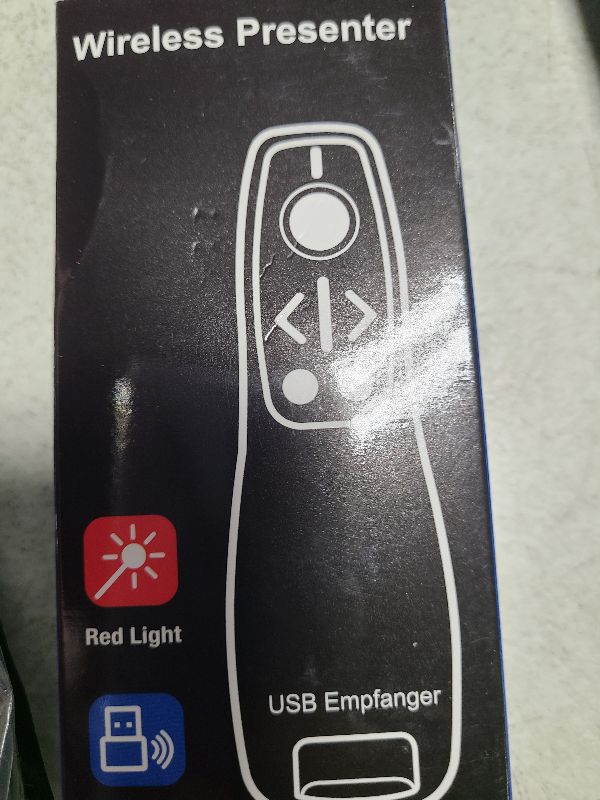 Photo 1 of 2-in-1 USB Type C Presentation Clicker Wireless Presenter Remote for PowerPoint, Powerpoint Clicker with Volume Control PowerPoint Slide Advancer for Mac, Computer, Laptop-E600