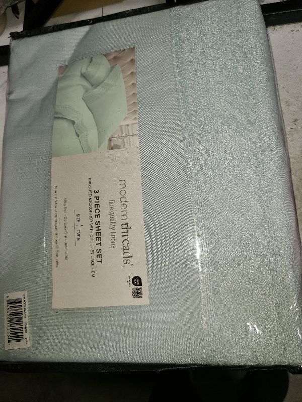 Photo 1 of Modern Threads Soft Microfiber Crochet Lace Sheets - Luxurious Microfiber Bed Sheets - Includes Flat Sheet, Fitted Sheet with Deep Pockets, & Pillowcases Seamist Twin