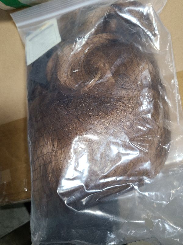 Photo 1 of 1920s Brown Flapper Vintage Wig for Women Finger Wave Wig Lady Short Curly Wig Halloween Party Cosplay Costume Synthetic Hair Wig + Accessories