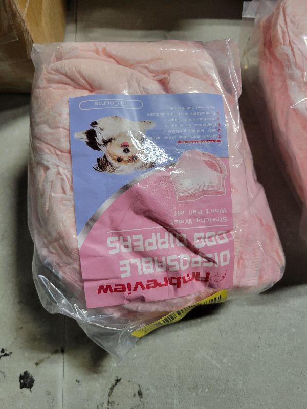 Photo 1 of Ambreview Disposable Dog Diapers Female, Just Pull It Up, Doggie Diapers for Female Dogs, Strong Absorbency | Leak Proof, for Dogs in Heat | Elderly | Disabled, S 10 PCS