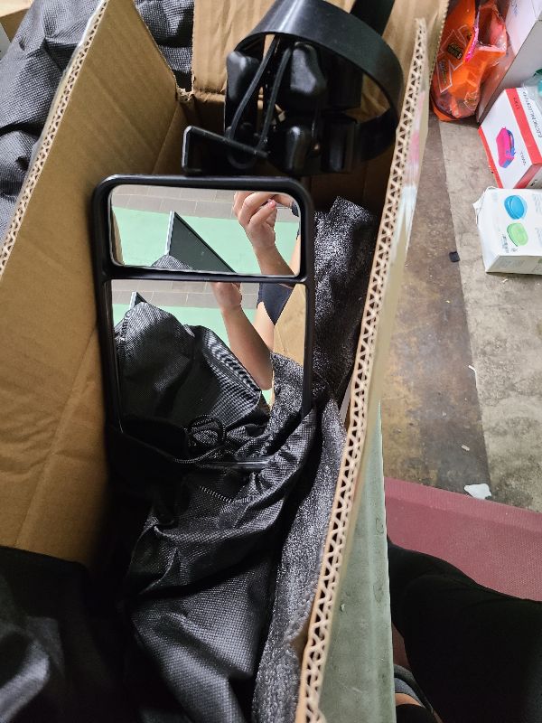 Photo 1 of Universal Clip on Towing Mirrors Extensions for Towing, 360 Degree Adjustable Rotation Side Mirror Extenders for Towing, Convex Rearview Mirror, Tow Mirrors for Car Truck Trailer RV SUV, 2 Pack