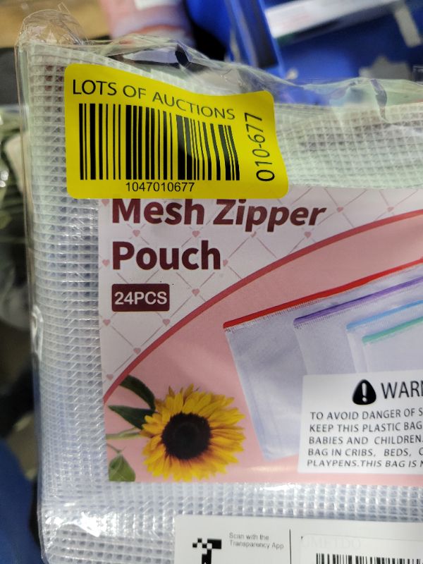 Photo 1 of 24pcs Mesh Zipper Pouch Bags - 8 Sizes Plastic Zipper Pouches for Organization, Mesh Bags with Zipper, Waterproof Clear Travel Pouches, UMETDO File Bag with Zipper for Office Supplies