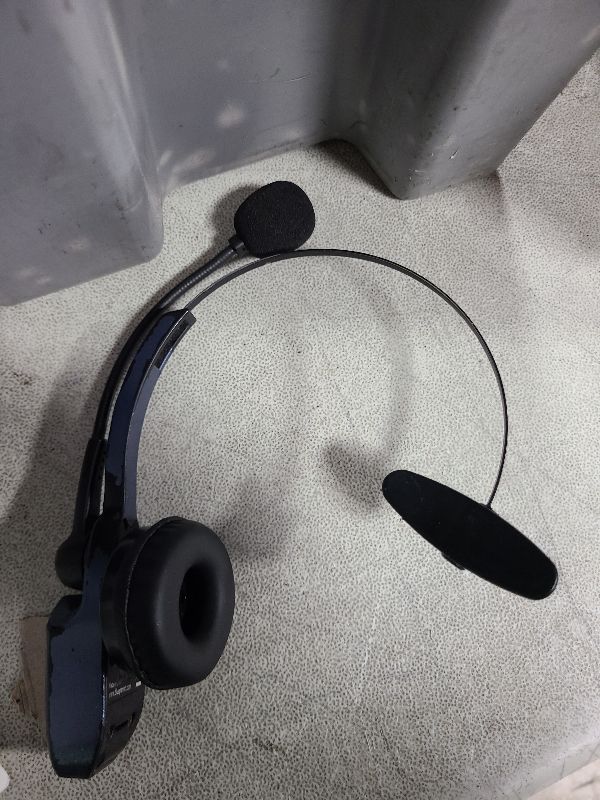 Photo 1 of BlueParrott B250-XTS Mono Bluetooth Wireless Headphones 91% Noise Canceling Over Head Trucker Headset with Mic, Lightweight Design with Adjustable Headband, 20 hrs. Talk Time, Blue