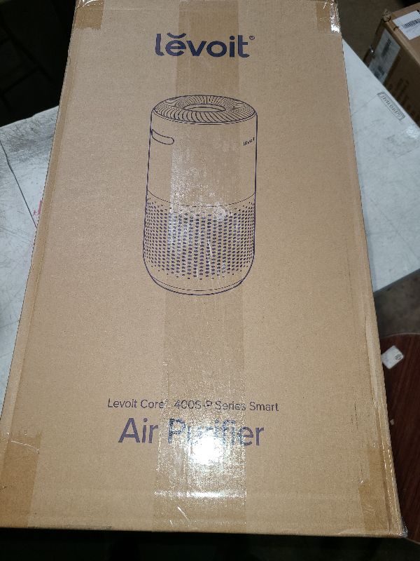 Photo 1 of LEVOIT Air Purifiers for Home Large Room Up to 1980 Ft² in 1 Hr With Air Quality Monitor, HEPA Sleep Mode, Auto Mode, Smart WiFi, 3-in-1 Filter Captures Pet Allergies, Smoke, Dust, Core 400S-P, White