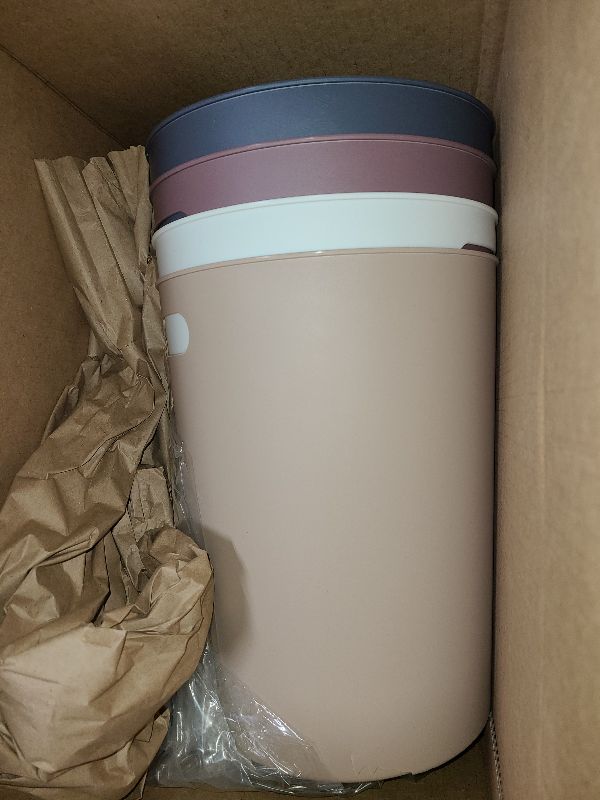Photo 1 of Amorettise 4 Pack Small Trash Can for Bathroom - 3 Gallon/12-Liter Wastebasket, Round Plastic Garbage Container Bin for Bedroom Office.