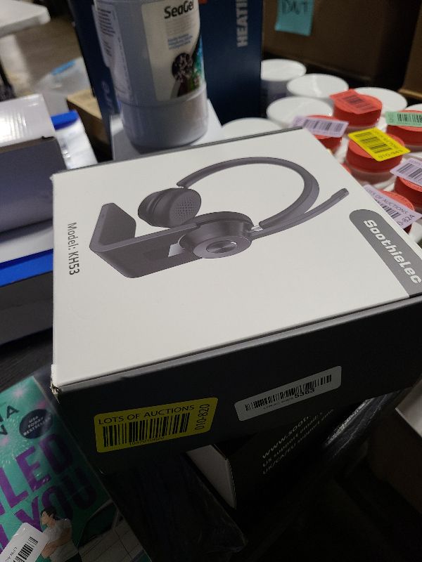 Photo 1 of (Upgraded Version) Wireless Headset, Bluetooth Headset with Noise Cancelling Microphone, Best Headphones with Mic Mute & USB Dongle for PC/Computer/Laptop/Cell Phones/Remote Work/Call Center