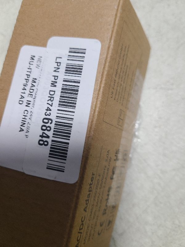 Photo 1 of MUNBYN AC Adapter, 24V 2.0A Power Supply, Black Power Adapter for Printer, Compatible with P941, P130, and 129B Label Printers, and Other Shipping Label Printers