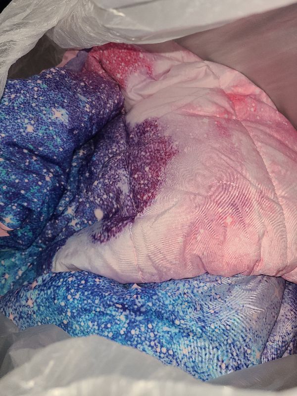 Photo 1 of A Nice Night Galaxy Bedding Sets Outer Space Comforter 3D Printed Space Quilt Set Twin 6Pcs Glitter Pink,for Children Boy Girl Teen Kids