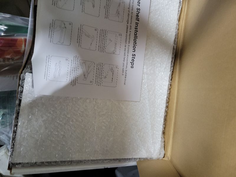 Photo 1 of NATURE'S SOURCE Corner Floating Shelves with Invisible Brackets, Corner Shelves Wall Mounted Set of 3, Bedroom Bathroom Kitchen Living Room Office- Modern Style 17" x 6" (White)