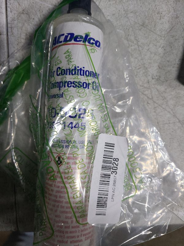 Photo 1 of ACDelco 10-5026 Air Conditioning System PAG Oil - 8 oz Cartridge