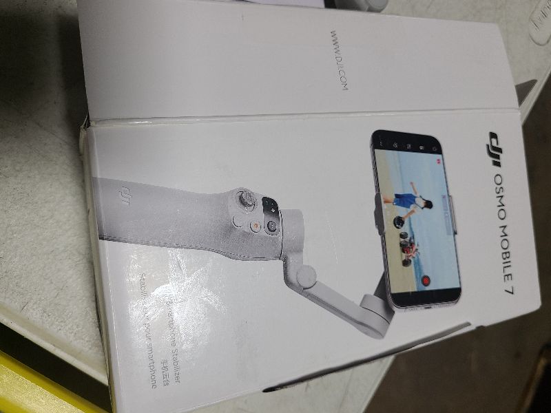 Photo 1 of DJI Osmo Mobile 7 Gimbal Stabilizer for iPhone, Android, Built-in Tripod, Ultra-Light, Comfortable Grip, 3-Axis Phone Gimbal, ActiveTrack 7.0, ShotGuides, One-Tap Edit, 10hrs Use, Phone Charging