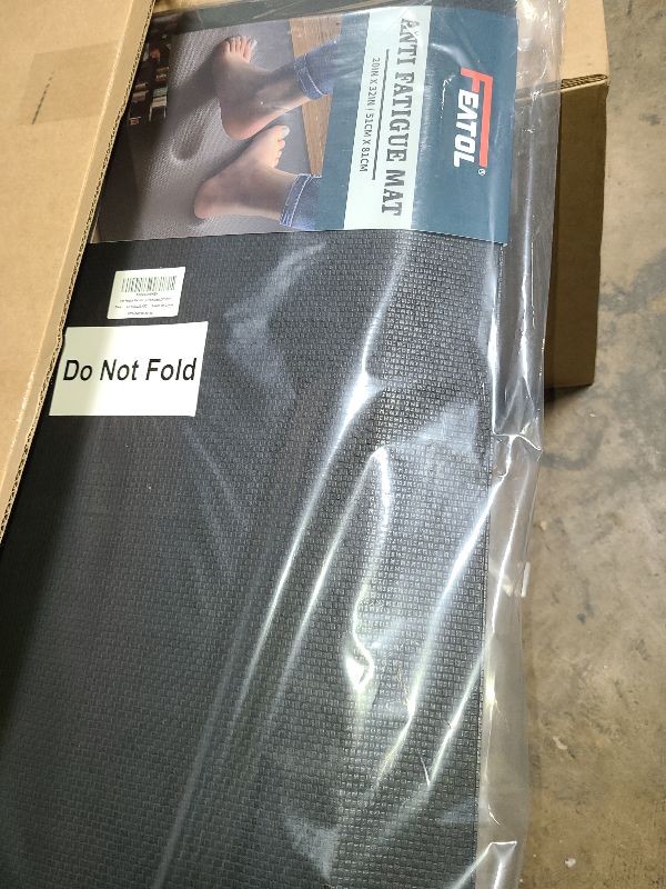 Photo 1 of FEATOL Anti Fatigue Mats for Standing, 9/10 Extra Thick Ergonomic Standing Desk Mat, Comfort & Durable Memory Foam Standing Mat at Home,Office All Day (20" x 32", Black)