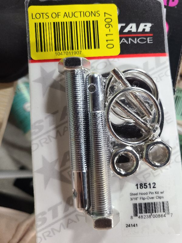Photo 1 of Allstar Performance ALL18512 Steel Hood Pin Kit with 3/16" Flip-Over Clip