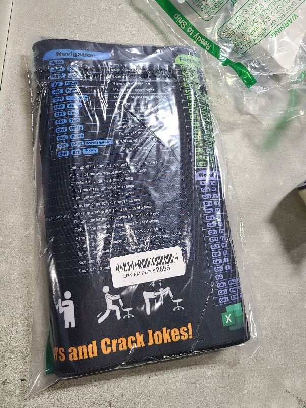 Photo 1 of Excel Cheat Sheet Desk Pad, Updated Shortcuts Mouse Pad (31.5"x11.8") | Keyboard Shortcut & XL Gaming Desk Mat for Office Computer | Non-Slip Stitched Edges, Spill-Proof | Employee Appreciation Gifts