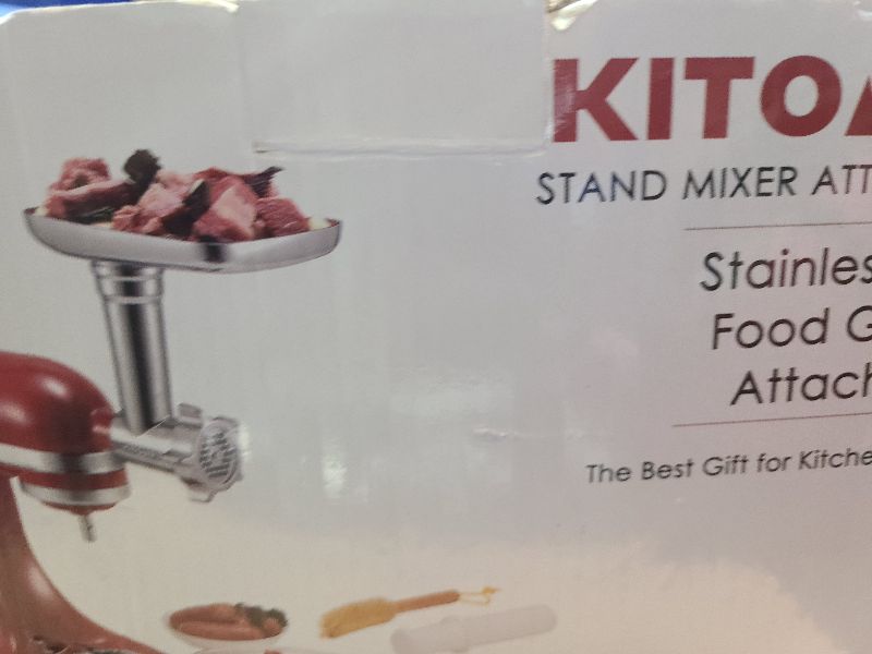 Photo 1 of Stainless Steel Meat Grinder Attachments for KitchenAid Mixers, Meat Grinder, Sausage Stuffer, Perfect Grinder Attachment for KitchenAid, Dishwasher Safe(Machine/Mixer Not Included)