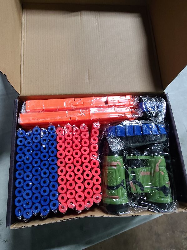 Photo 1 of 2 Pack Kids Tactical Vest Kit for Nerf Guns Game N-Strike Elite Series Wars with Refill Darts, Reload Clips, Dart Pouch, Tactical Mask, Wrist Band and Protective Glasses for Boys ,Girls