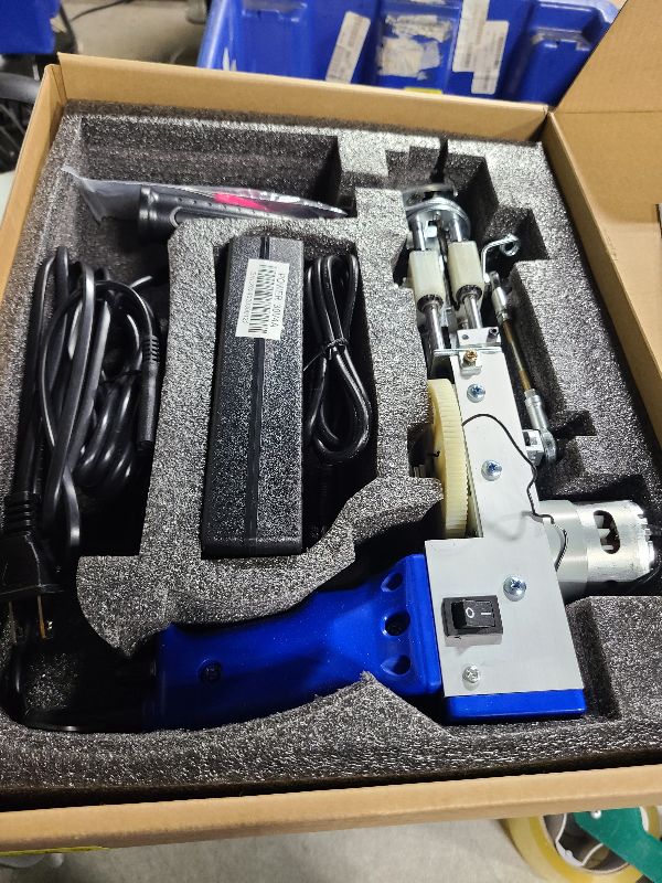 Photo 1 of 2 in 1 Tufting Gun - artufting 2 in 1 Cut Pile & Loop Pile Rug Tufting Gun AK-Duo - Easy-to-Use Rug Making Kit - Ideal for Craft Devotees, Crafting Studios & Social Media Creators (Blue)