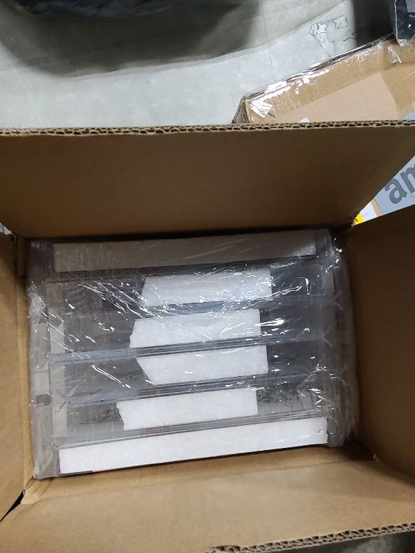 Photo 1 of Acrylic Sign Holder 5x7, 10 Pack Clear Double Sided Table Menu Vertical Display Stand Desktop Display Stand Paper Holder Table Sign Suitable for Restaurants Office Store Show Fair