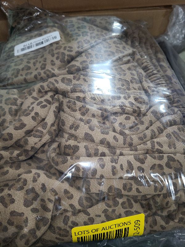 Photo 1 of Eutten Leopard Print Sweatsuits for Women Set 2 Piece Leopard Hoodie Cheetah Print Oversized Sweatshirt Sweatpants Lounge Set SIZE SMALL 