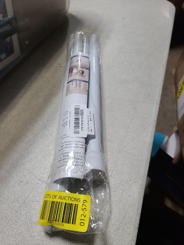 Photo 1 of AIZESI Shower Rod 34-59 Inch - Non-Slip, No Drill spring curtain tension rod Never Rust Adjustable Tension Curtain Rod, White Shower Curtain Rod