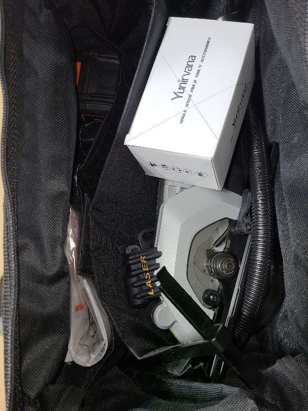 Photo 1 of Yunirvana 20V Max 4.0 Ah Li-ion Cordless Combo Kit,22000 OPM Oscillating Multi Tool with 3Pcs of Blades and 10pcs Sanding Papers,3400RPM Cordless Circular Saw with 2 pcs of Blades