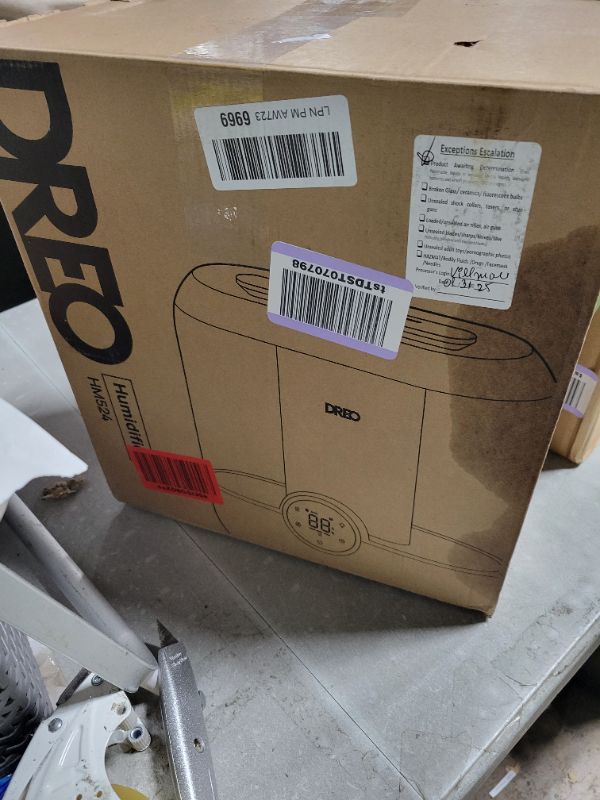Photo 1 of Dreo 6L Top Fill Humidifiers for Bedroom, 60H Runtime, 28 dB Quiet Supersized Cool Mist Humidifiers for Large Room, Air Humidifier for Home, Baby, Plant, Indoor, Night Light, Ultrasonic