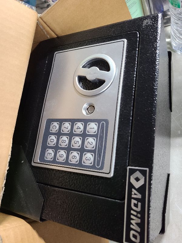 Photo 1 of Safe Box, Small Safe for College Dorm Room, Money Safe with Fireproof Safe Bag for Cash or Document, Keys &Pass Code Home Safe with Wall Safe Kits, 0.23Cu Ft Hidden Safe for Home Office Hotel Business