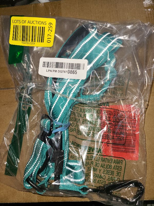 Photo 1 of AUBELL Tactical Dog Leash Heavy Duty,4-6ft Reflective Strong No Pull Bungee Leash for Medium Large Dogs with Comfortable Padded Double Handle,Car Seat Belt,360 Degree Rotating Carabiner,Teal