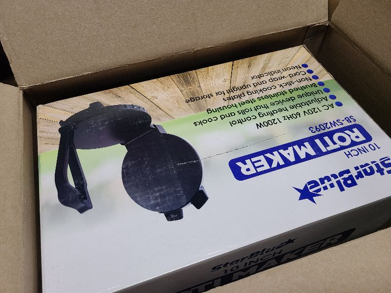 Photo 1 of 10inch Roti Maker by StarBlue with FREE Roti Warmer - The automatic Stainless Steel Non-Stick Electric machine to make Indian style Chapati, Tortilla, Roti AC 120V 50/60Hz 1200W